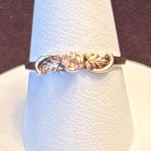 Black Hills Gold 10K Leaves and Rose Ring Size 7 C CO Coleman Co